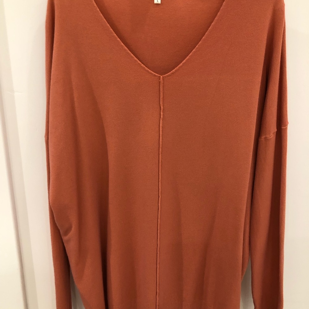 Soft oversized sweater, soft coral, size L